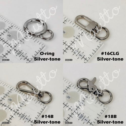 Image of NICKEL Chain Luxury Strap - Large Flat Diamond Cut - 9/16" (15mm) Wide - Choose Length & Clasps