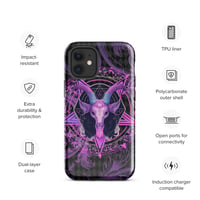 Image 5 of Dark Goth Baphomet Goat and Pentagram Tough Case for iPhone®