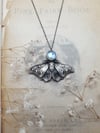 Reserved custom listing Moonlight Song Moth with a Rainbow Moonstone