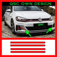 Image 1 of X4 Vw golf Mk7.5 GTD /GTI Front Bumper Vent Pinstripe Stickers