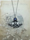 Moonlight Song Moth with a Purple Labradorite stone Orion