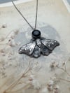 New Moon Song Moth with a Onyx Stone