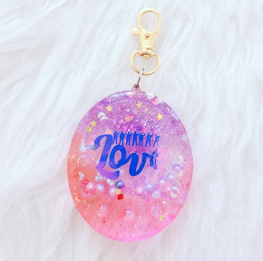 Image of Resin Boy With Luv Tama Keychain