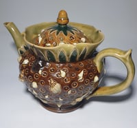 Image 1 of Doulton Lambeth Shell Decorated Teapot