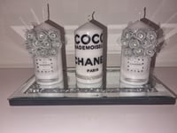 Image 4 of GREY COCO CHANEL INSPIRED CANDLE SET