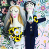 Wedding Couple custom made dolls