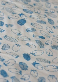 Image 4 of Blue Feathers - Cotton Fabric