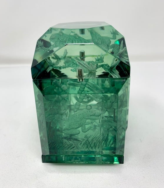 Image of Mini Victorian Lucite Box- Frogs