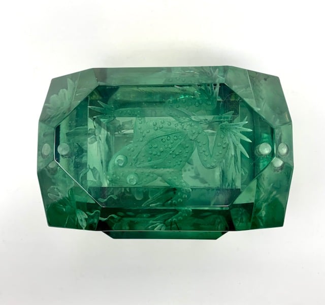 Image of Mini Victorian Lucite Box- Frogs