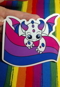 Bisexual Dragon Pride Custom Made Sticker LGBTQIA+ Bi Pride Flag