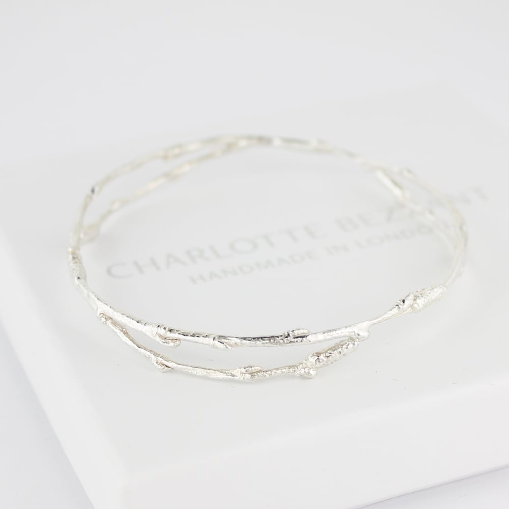 Image of Silver Arctic twig bangle