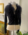 Feather Neck Silk  Sweater 