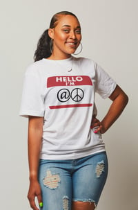 Image 3 of At Peace Name Tag t-shirt