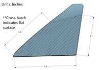 Image 4 of  88-91 Honda CRX Mirror Block Off Plate Set (Curved Face)