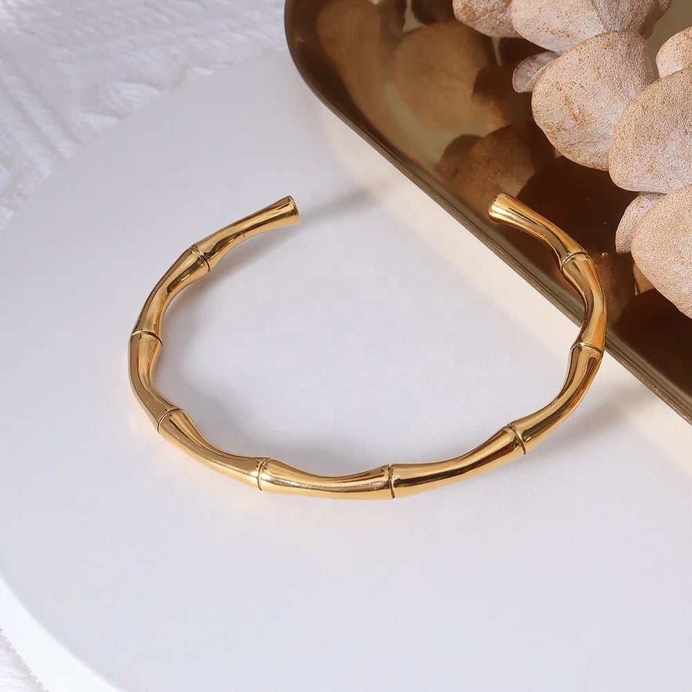 Bamboo Cuff Bangle | Enchanted Charms