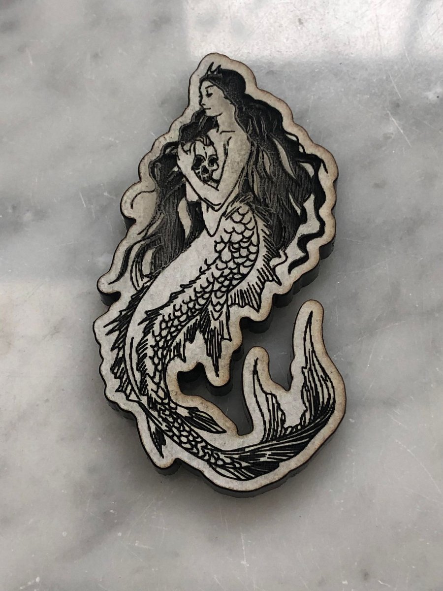 Image of Mermaid with Skull Acrylic Blank