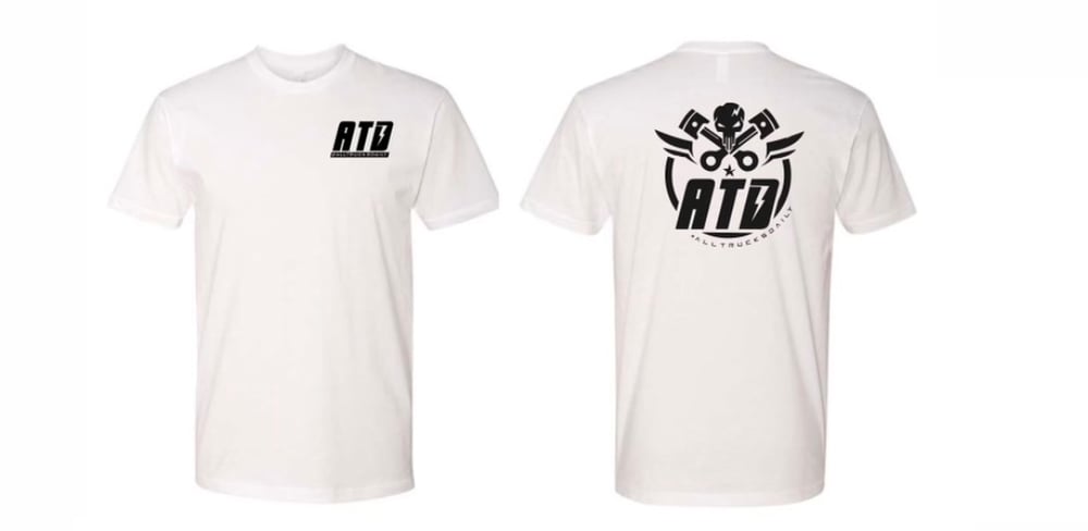 Image of White ATD T-Shirt Black Logo
