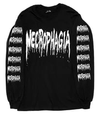 Necrophagia - Logo - Long Sleeve T-shirt with Logo Sleeve prints