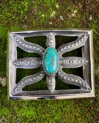 Image 4 of WL&A Large & Heavy Old Style Spider Belt Buckle - Natural Royston - Sz 3.5in x 3in - 165 Grams