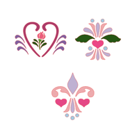 layered decorative flower pack