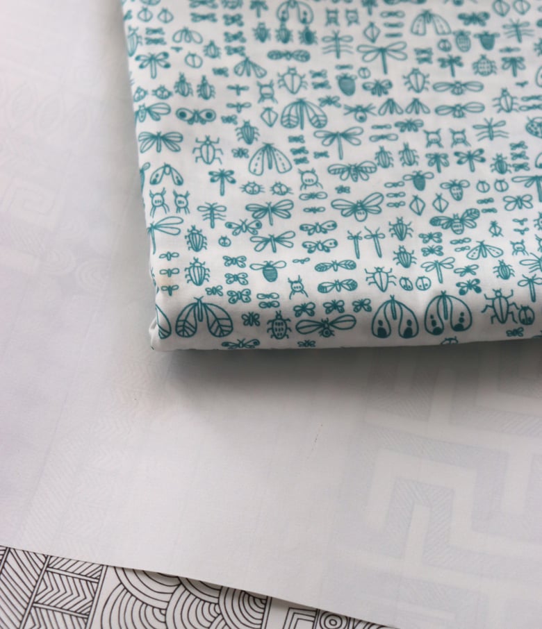 Image of Bugs Fabric - Dark Teal