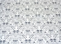 Image 2 of Charnel Damask Print Fabric - Grey