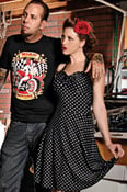 Image of Darling Dotty Halter Dress by Folter	  		 