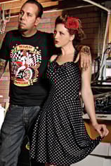Image of Darling Dotty Halter Dress by Folter	  		 