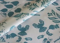 Image 2 of Swan River Damask Print Fabric - Turquoise