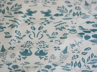 Image 3 of Swan River Damask Print Fabric - Turquoise