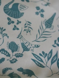 Image 4 of Swan River Damask Print Fabric - Turquoise