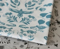 Image 5 of Swan River Damask Print Fabric - Turquoise