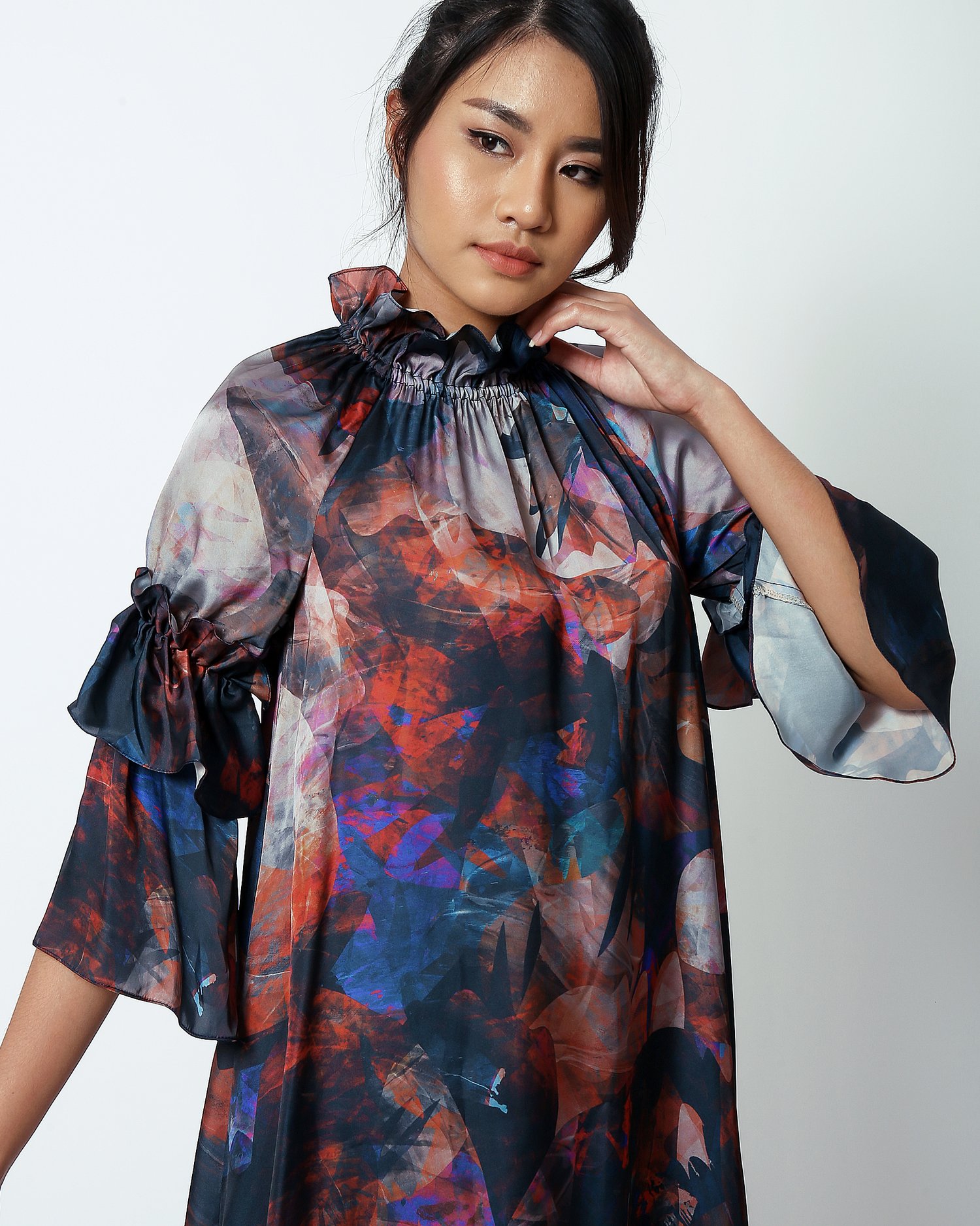 Image of Impressionist Bias Cut  Midi Dress. 2 fabric options