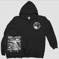 DROPDEAD "1st LP Cover" Zip Up Hooded Sweatshirt