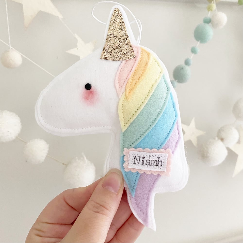 Image of Rainbow Unicorn Decoration