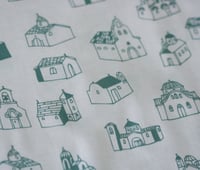 Image 2 of Village Church Fabric - Teal 