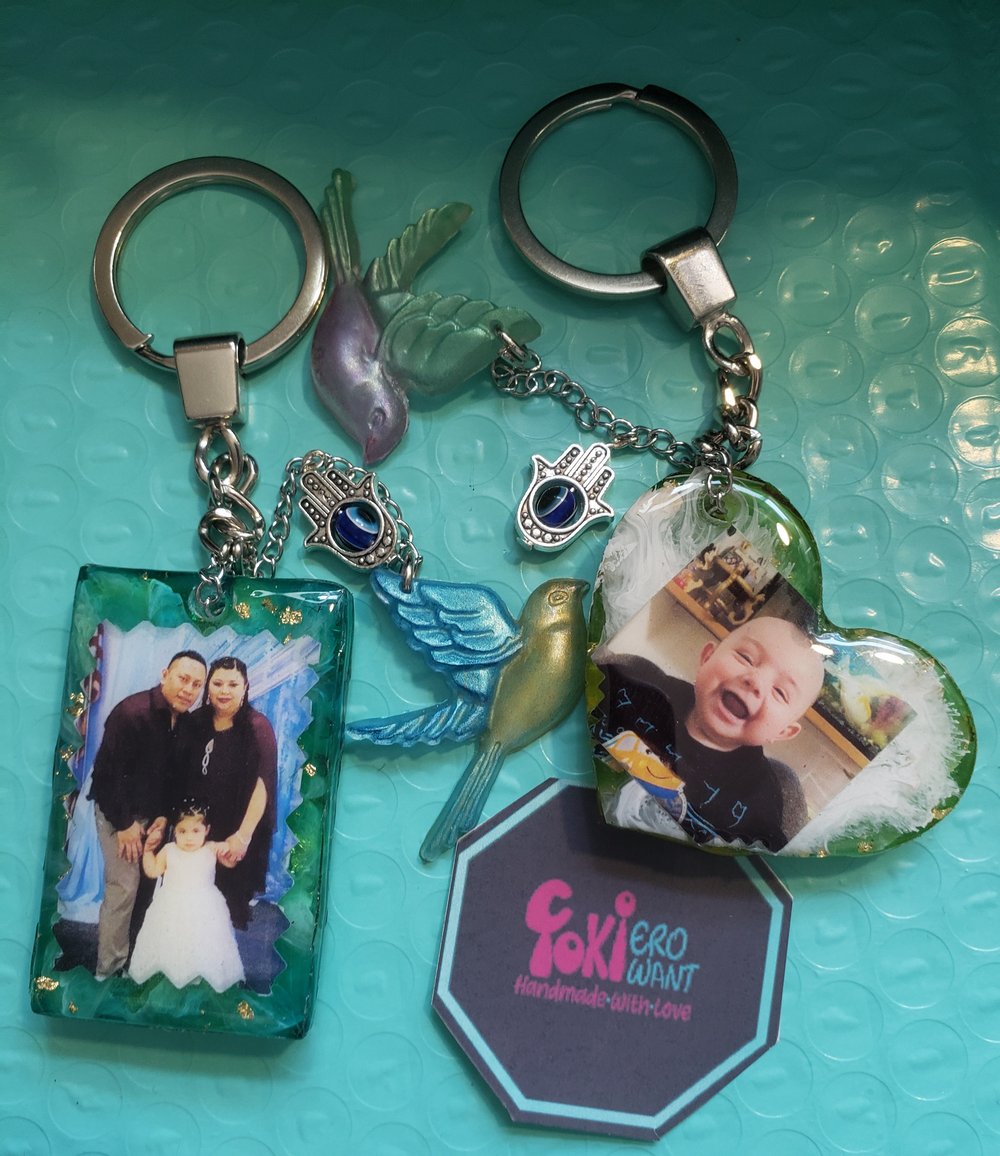 Image of Picture Keychain Both Sides