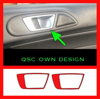 Image 1 of X2 Mk7/7.5 Ford Fiesta Interior Handle Overlay Stickers (QSC DESIGN)