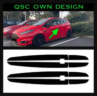 X2 Mk7/7.5 Ford Fiesta ST Exterior Keyless Handle Overlay Sticker (QSC DESIGN)