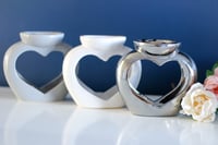 Image 1 of - Heart double dish wax burner -