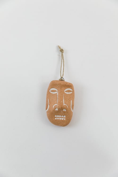 Image of Tiki Man Ornament - Easter Island - Tan