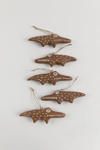 Image 1 of Red Clay Alligator Ornament