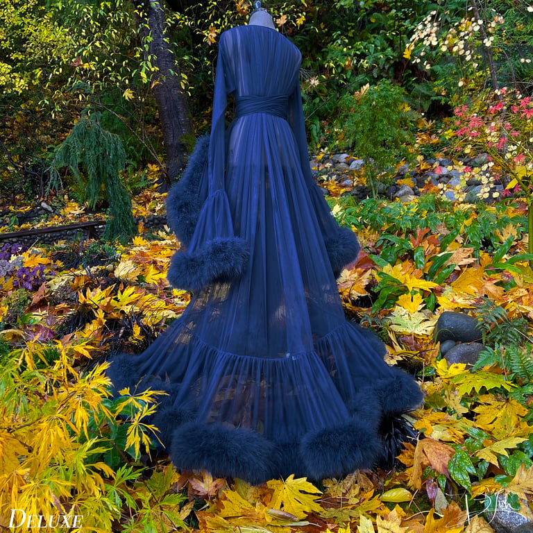 Classic Blue Deluxe "Cassandra" Dressing Gown 