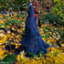 Classic Blue Deluxe "Cassandra" Dressing Gown  Image 2