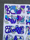 Blue Purple Stickers