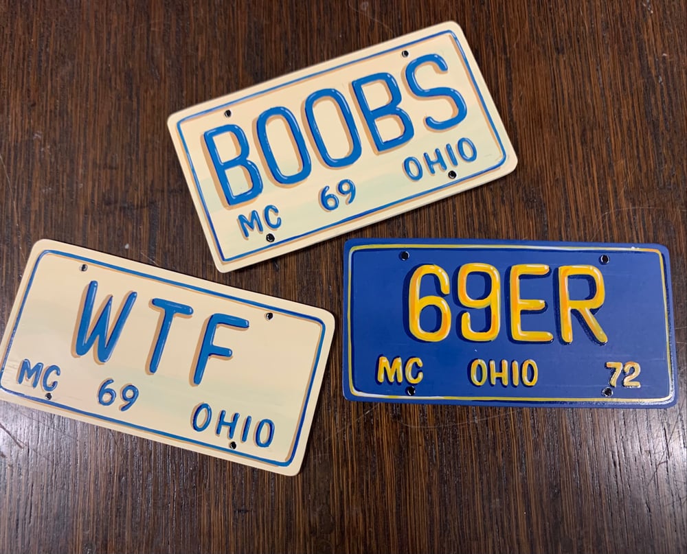Image of Mini license plates 