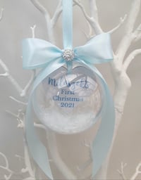 Beautiful Personalised Baby Ornament,New Baby Bauble,First Christmas Bauble,1st Christmas Bauble
