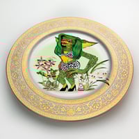 Image 2 of Greta Gremlin - Large fine China Plate - #0745