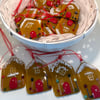 Fused glass gingerbread houses