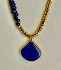 Image 1 of Brass & Blue Azurite Necklace